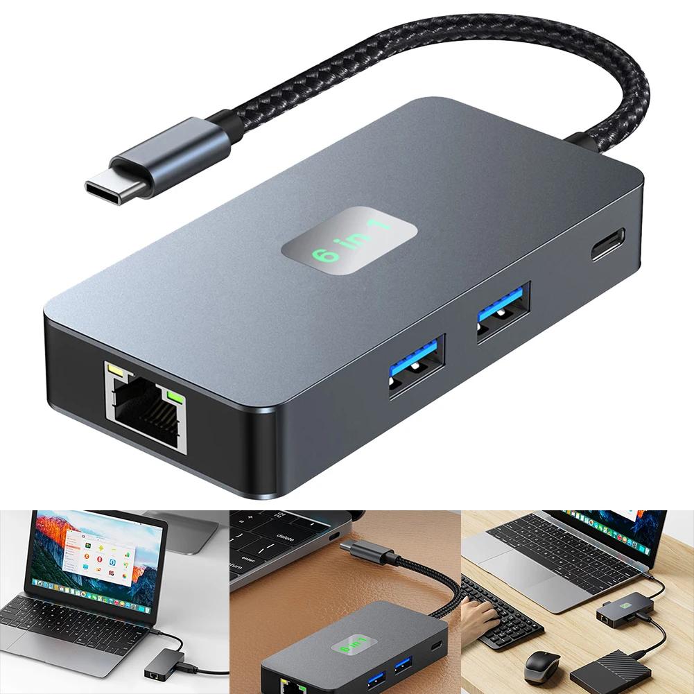 ƺ ƮϿ USB C , ⰡƮ ̴ USB C ŷ ̼, HDMI ȣȯ Ʈ, CŸ ø , 6 in 1, 4K, 60Hz